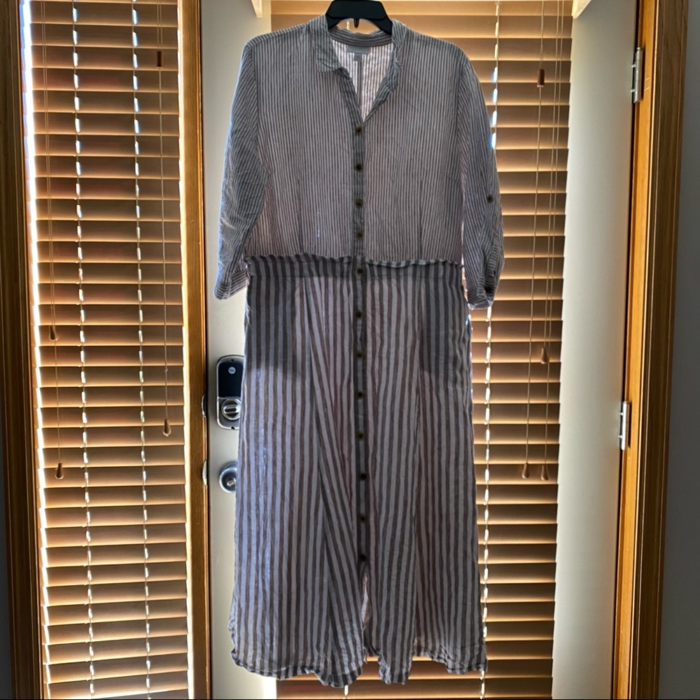 J.Jill linen summer shirt dress